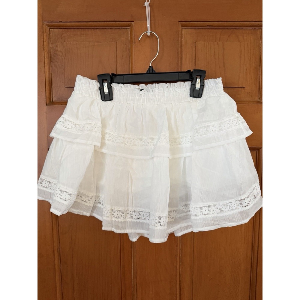 Women's Wild Fable White Lace Ruffle Tiered Mini Skort Size XS NWT